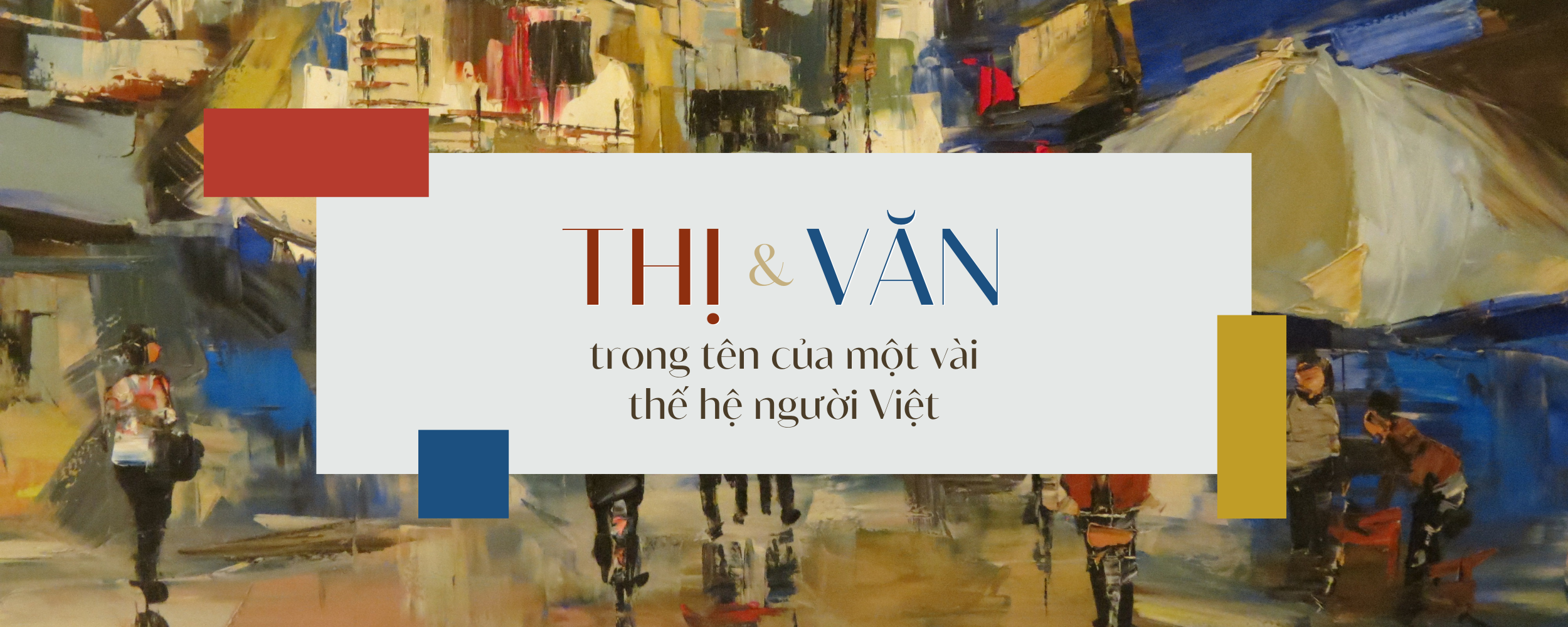 abstract Vietnam street painting banner